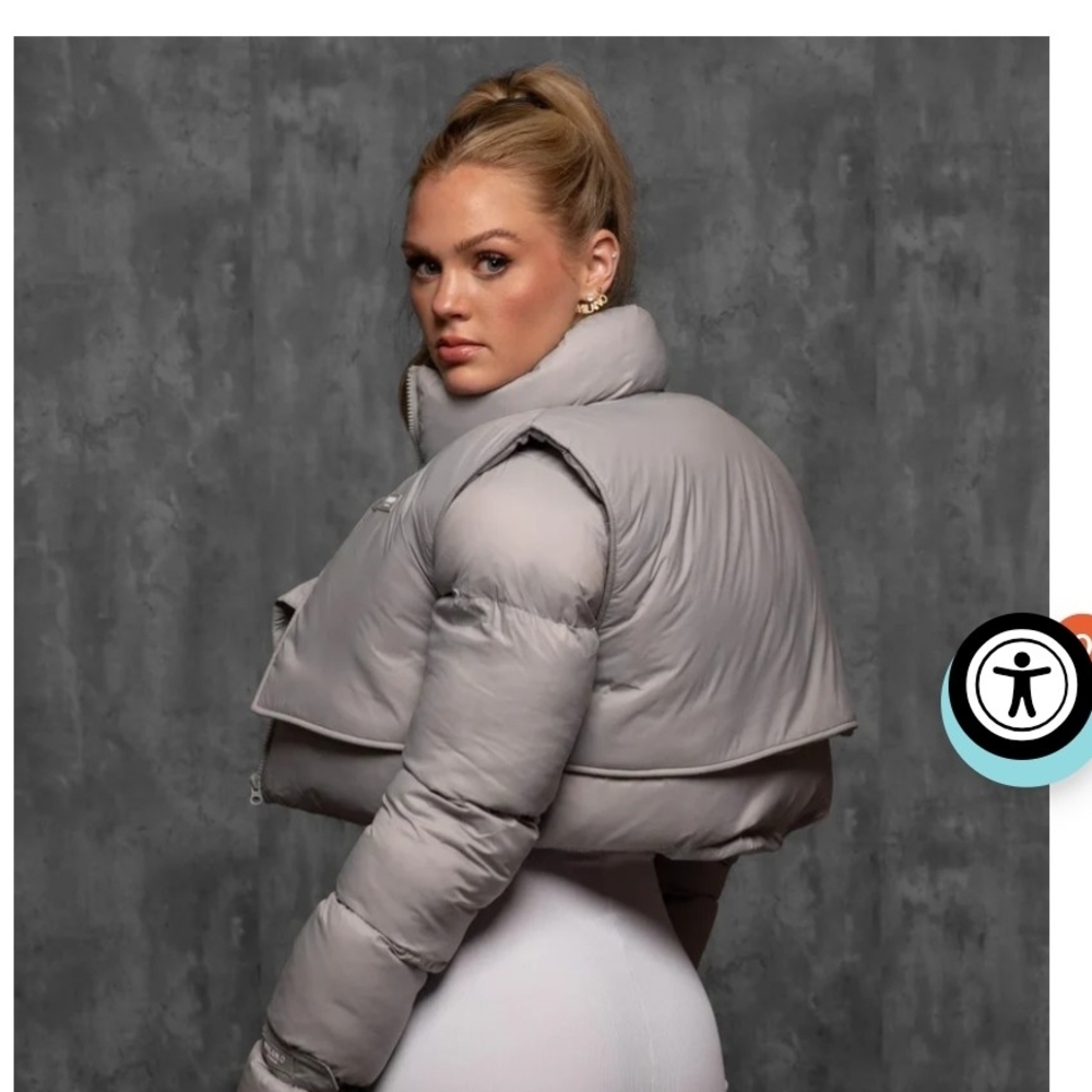 Milano Women's Silver Puffer Jacket